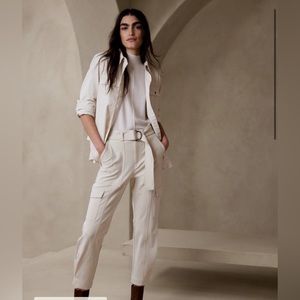Banana Republic white cargo pants